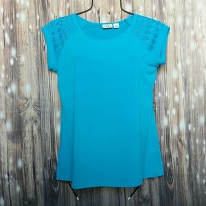 🔺3/$10🔺Cato | Short Sleeve Rhinestone Top